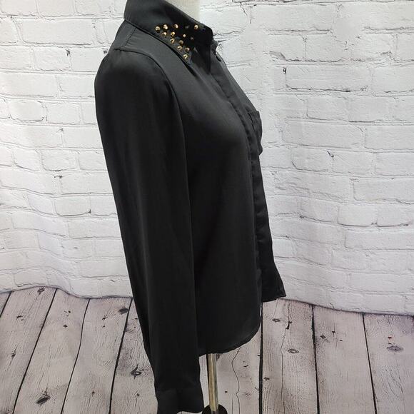 Glamdollz black long sleeve button down - Picture 9 of 14